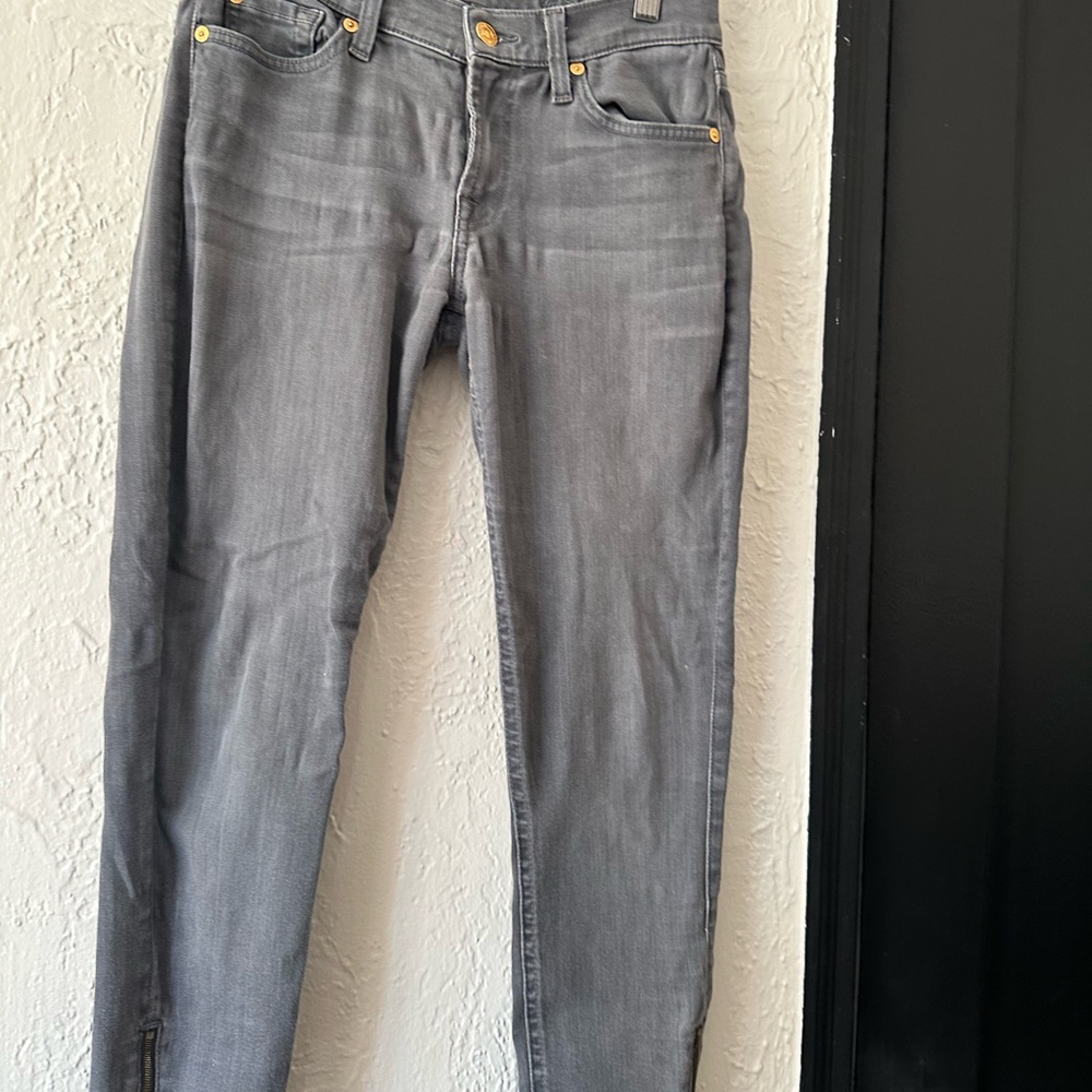 7 For All Mankind - Gray “The Skinny”Jeans